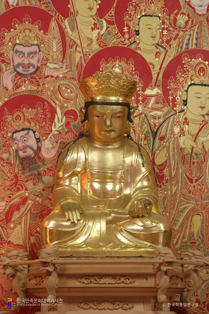 청도 덕사 영산전 석조여래삼존상 및 십육나한상