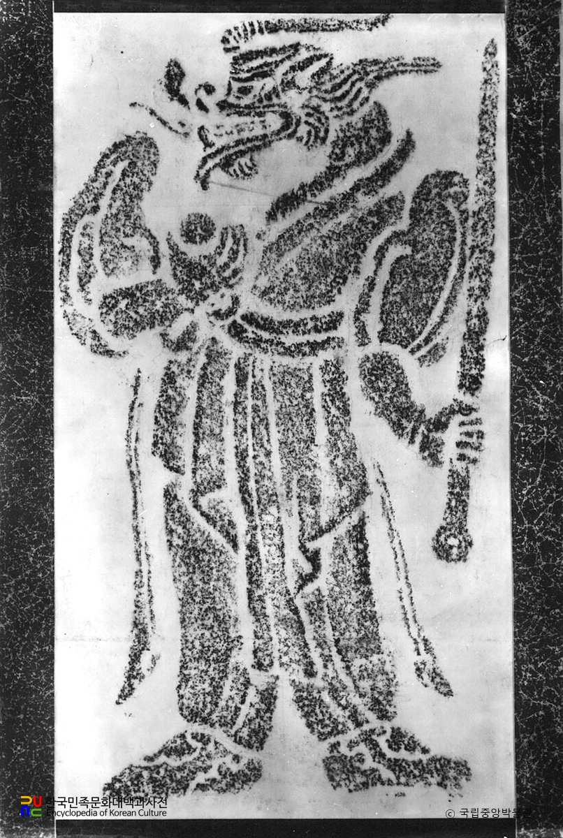 경주 김유신묘의 십이지호석 중 용상 탁본