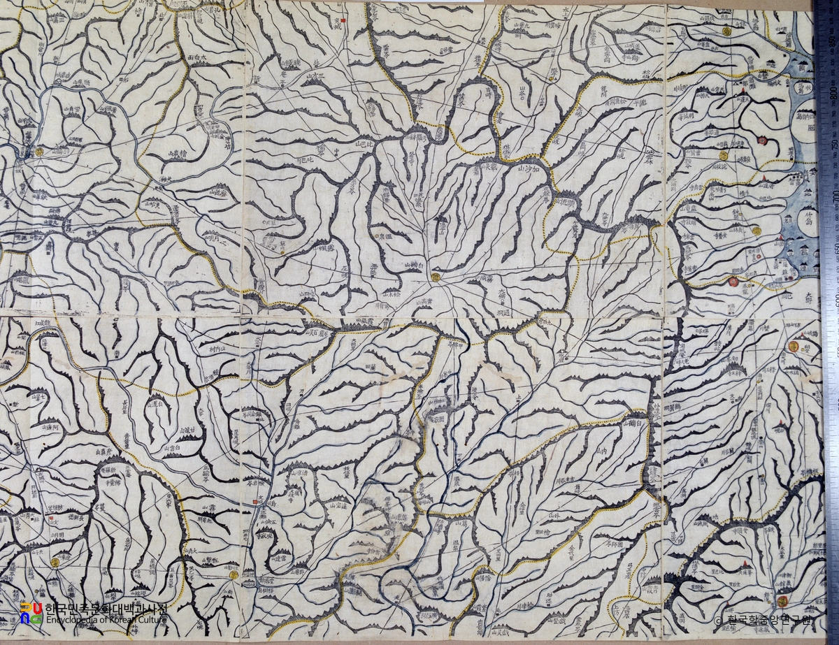 대동여지도 중 평안남도 양덕 부분