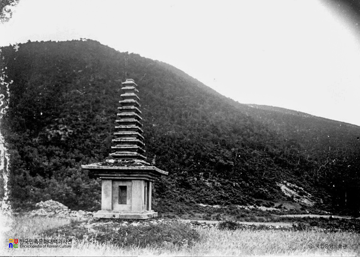 경주 정혜사지 십삼층석탑 전경