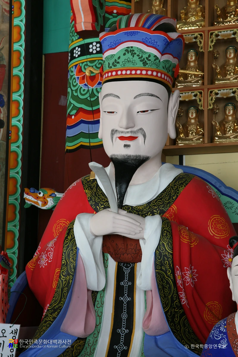 완주 송광사 명부전 소조지장보살삼존상 및 권속상 일괄