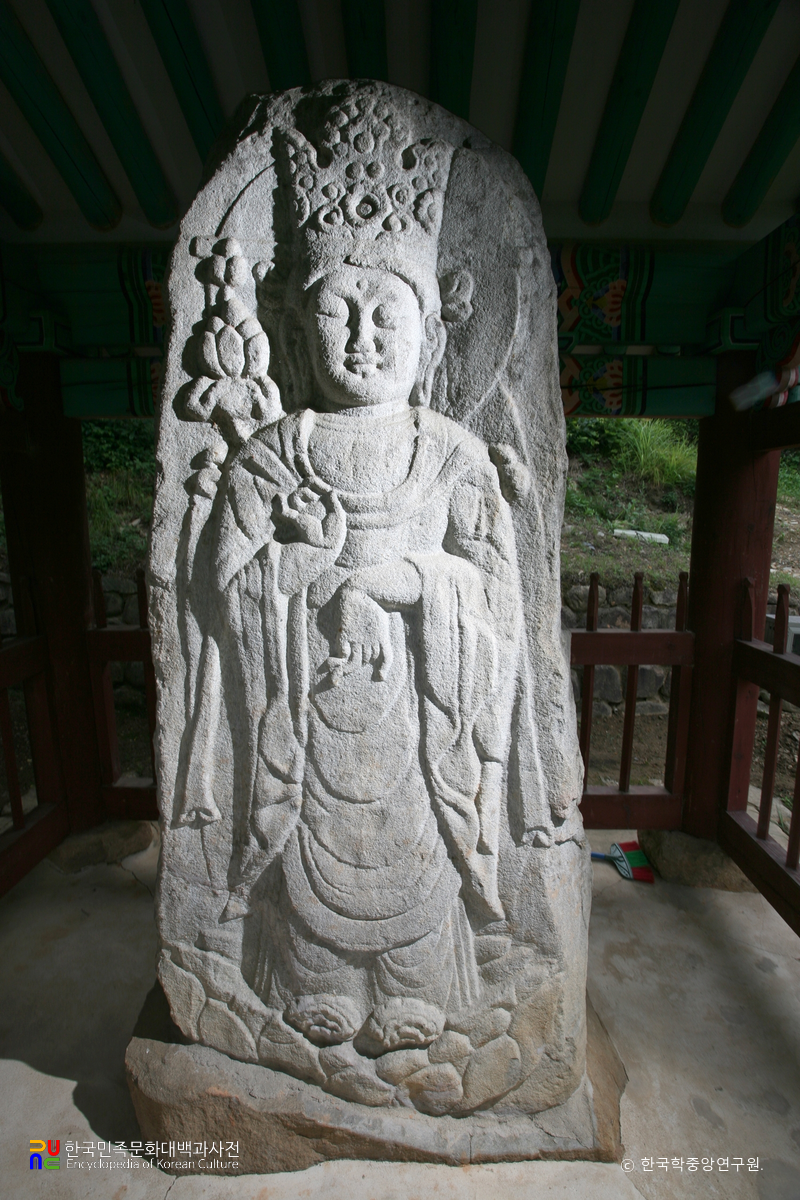 김천 광덕리 석조보살입상 정면