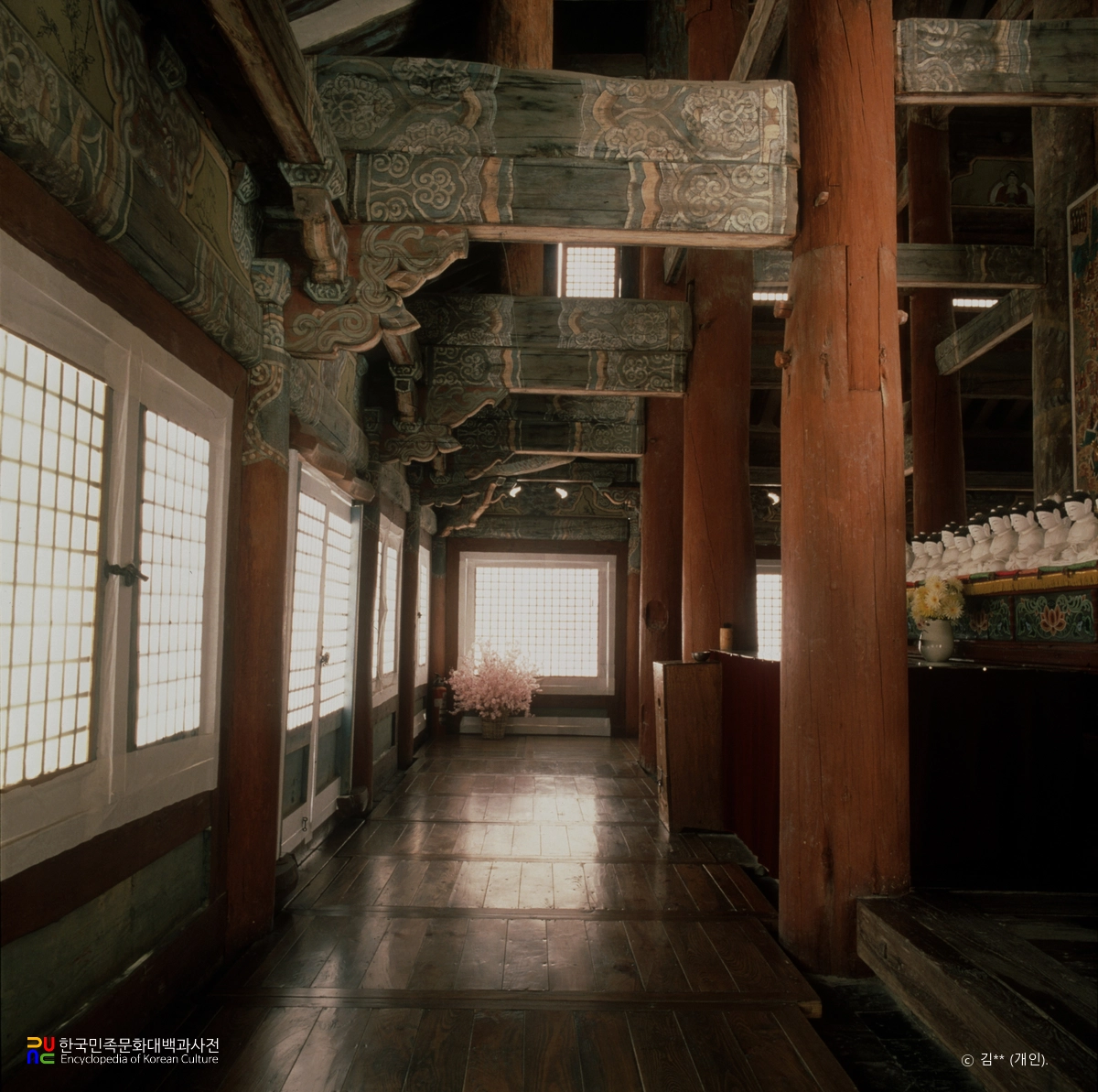 보은 법주사 팔상전 법당마루