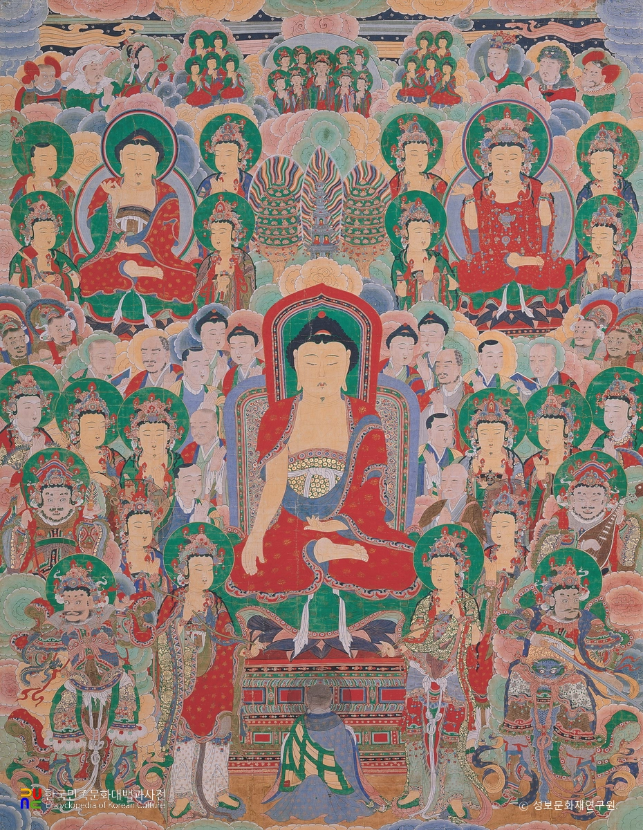 안성 칠장사 삼불회괘불탱
