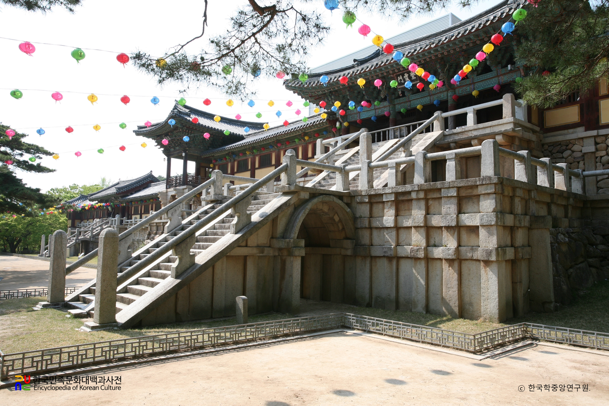 경주 불국사 청운교 및 백운교 정측면