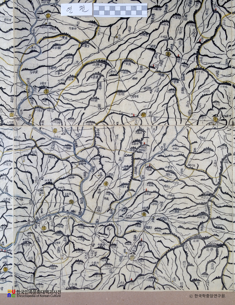 대동여지도 중 경기도 연천 부분