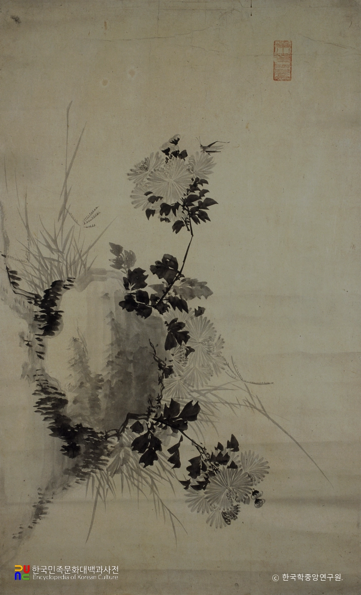 정조 필 국화도