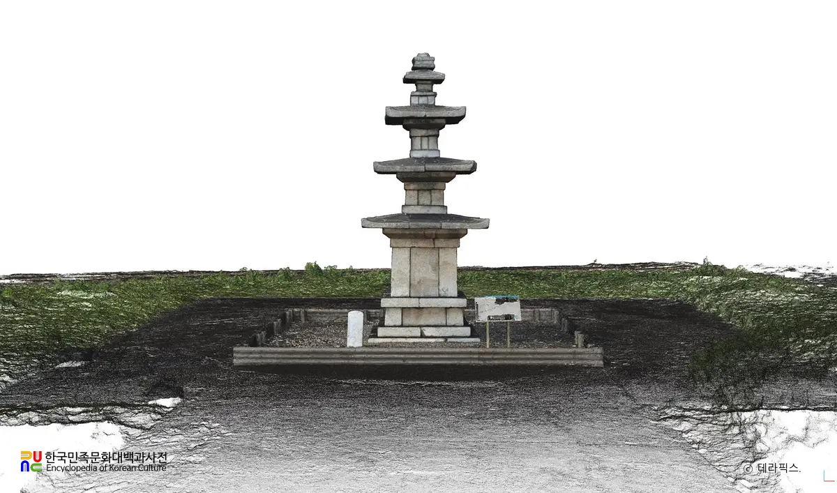 서천 성북리 오층석탑 남면(3D)