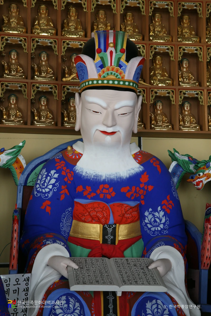 완주 송광사 명부전 소조지장보살삼존상 및 권속상 일괄