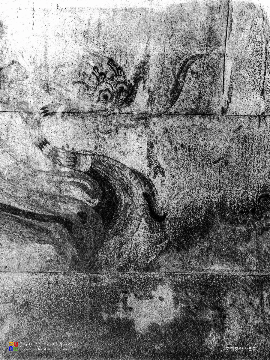 평안남도 강서 강서대묘 현실 동벽 청룡 부분