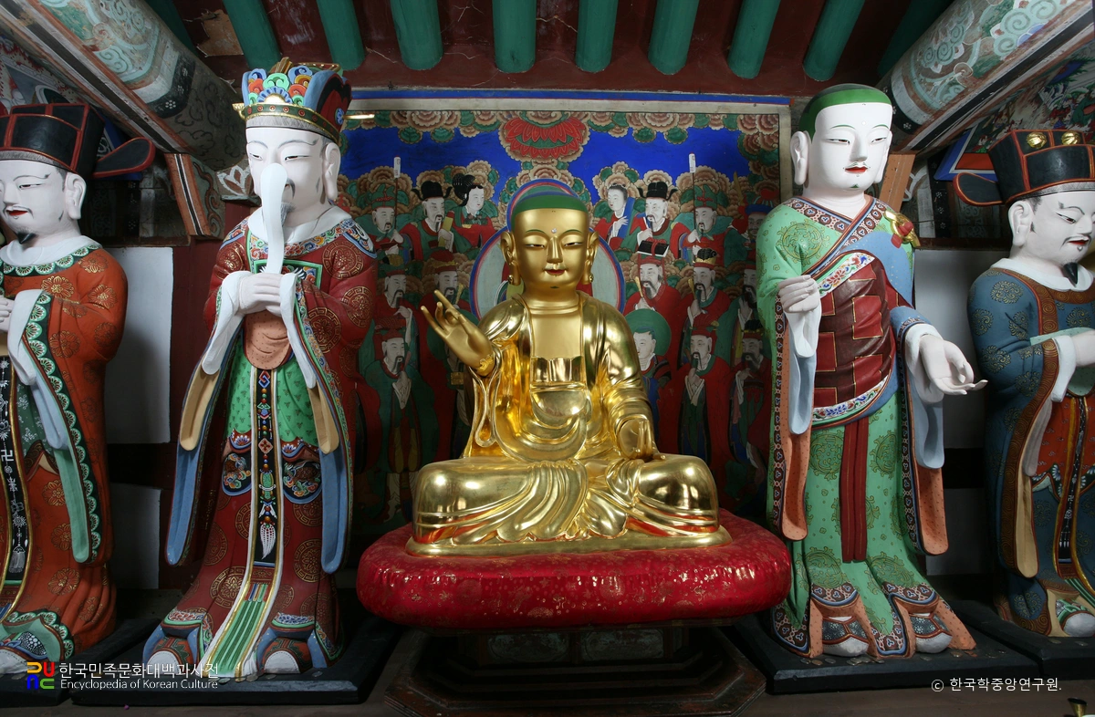 나주 다보사 명부전 목조지장보살삼존상