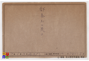일제 주요감시대상 인물카드 정태옥(鄭泰玉)_03_전면