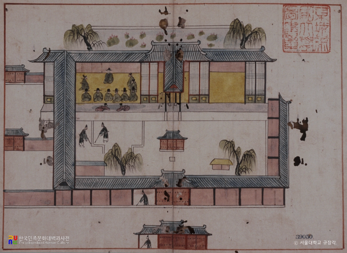 금오계첩 부분 / 정선