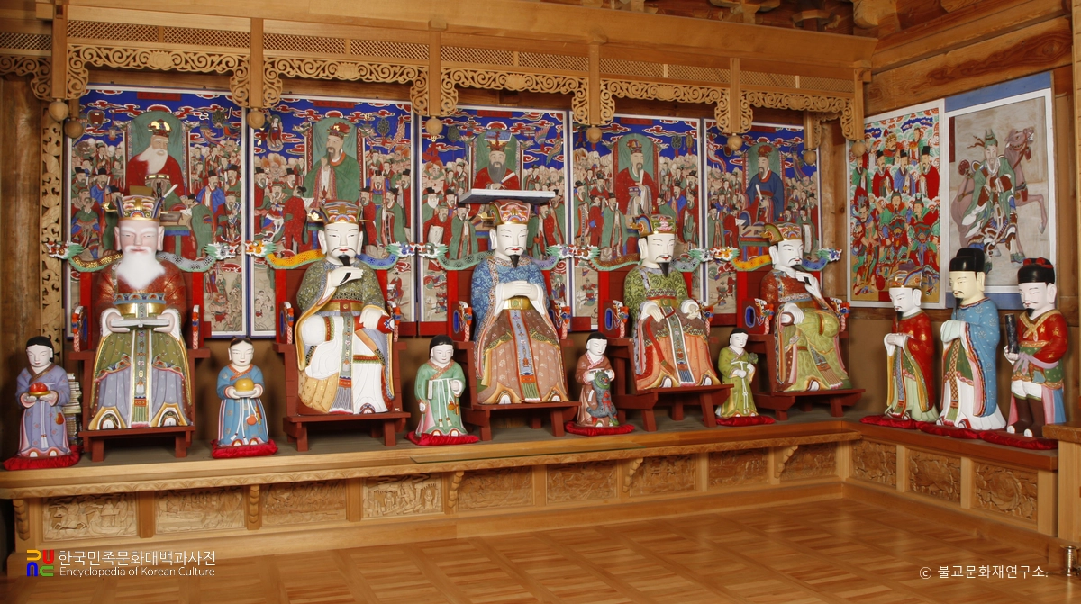 창원 성주사 석조지장보살삼존상 시왕상(우)