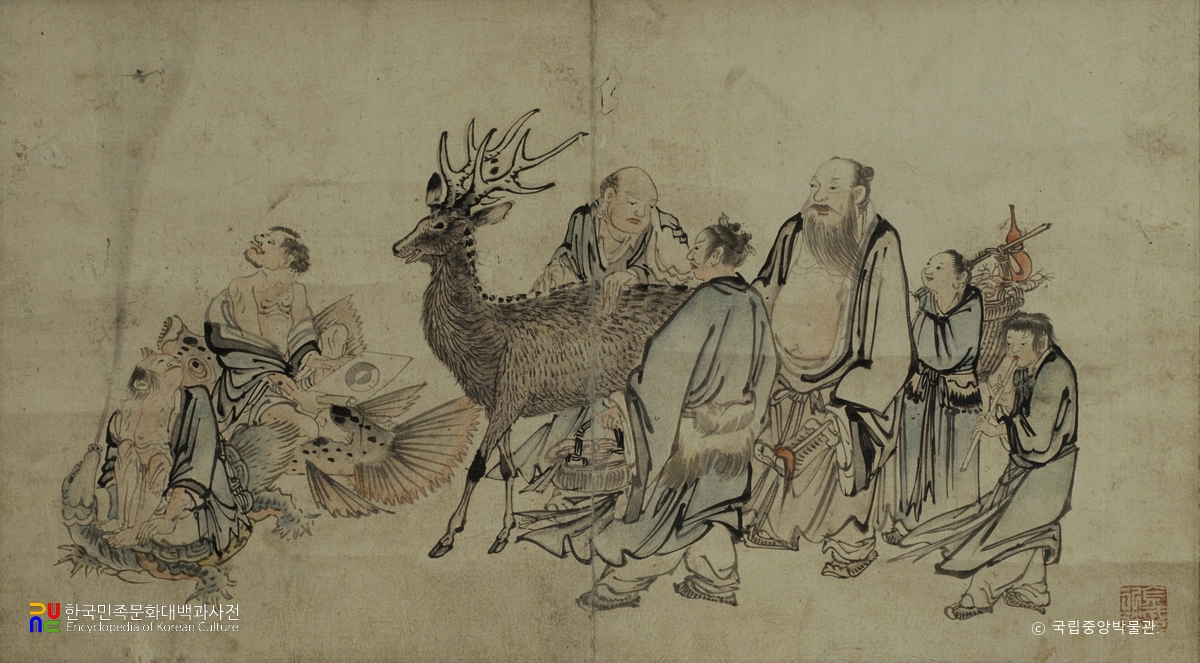 김홍도필 풍속도화첩 / 군선도