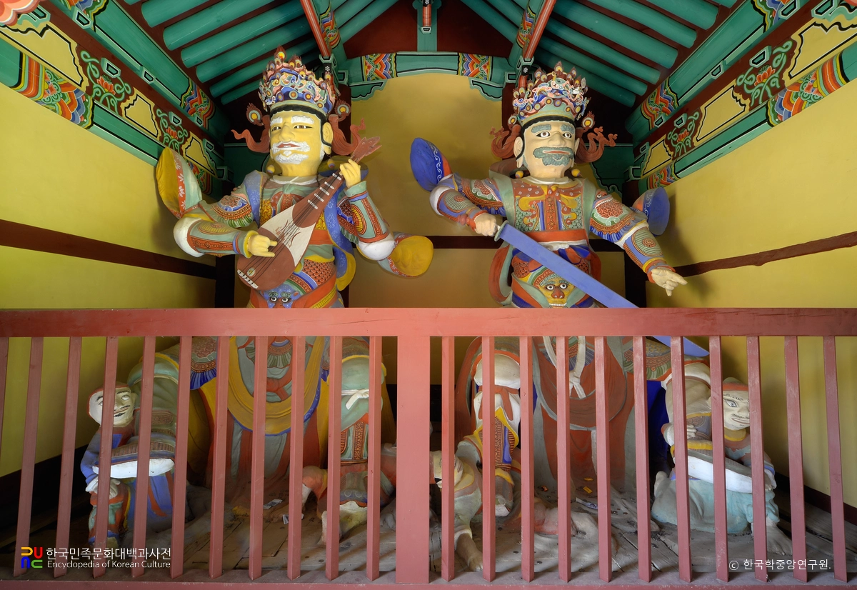 안성 칠장사 소조사천왕상 지국천왕과 증장천왕