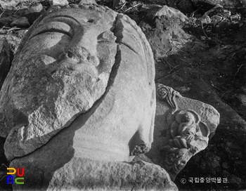 경주 장항리 폐사지 석조여래입상 두부