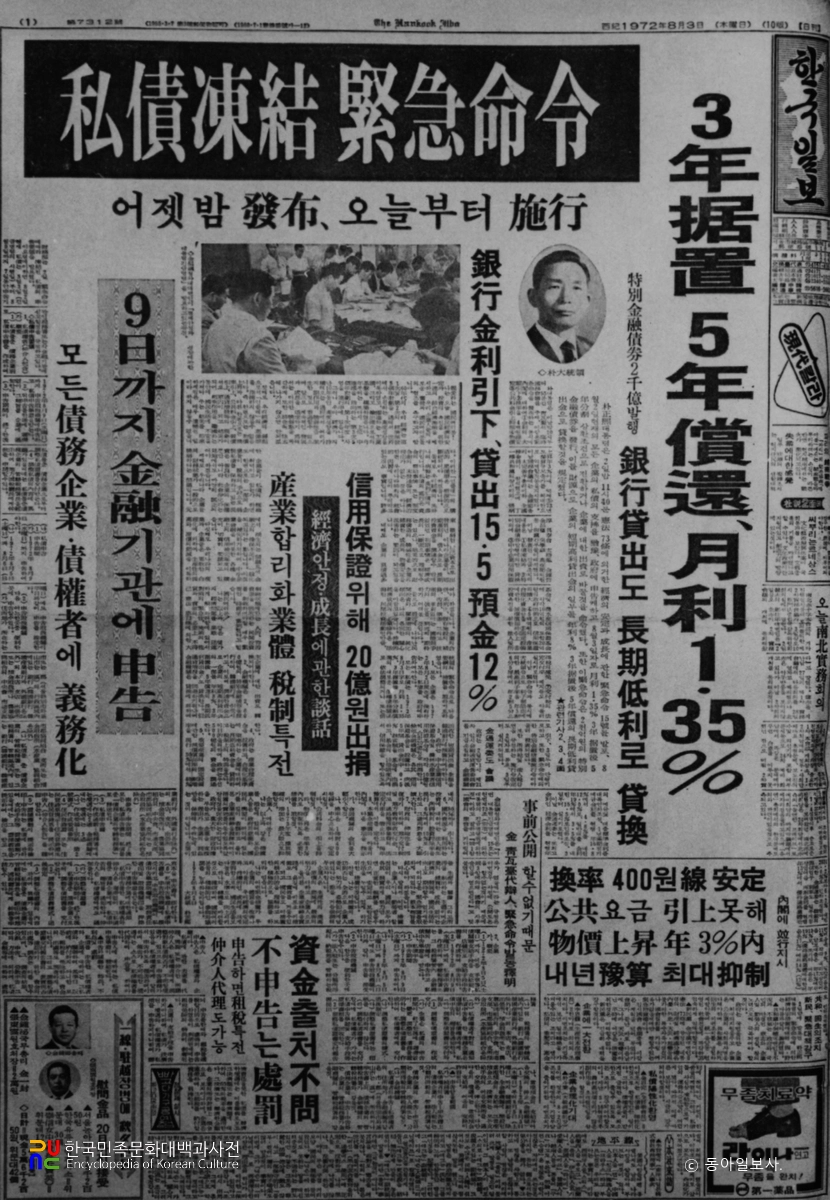 8.3조치 / 신문기사