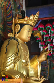 칠곡 송림사 목조석가여래삼존좌상 중 문수보살