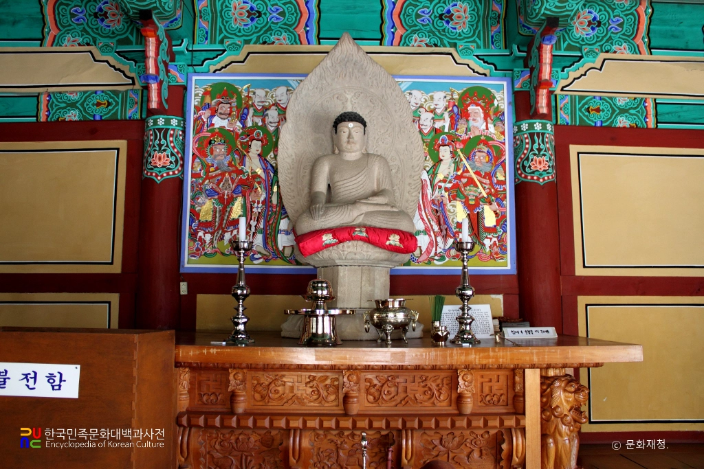 의성 고운사 석조 여래 좌상