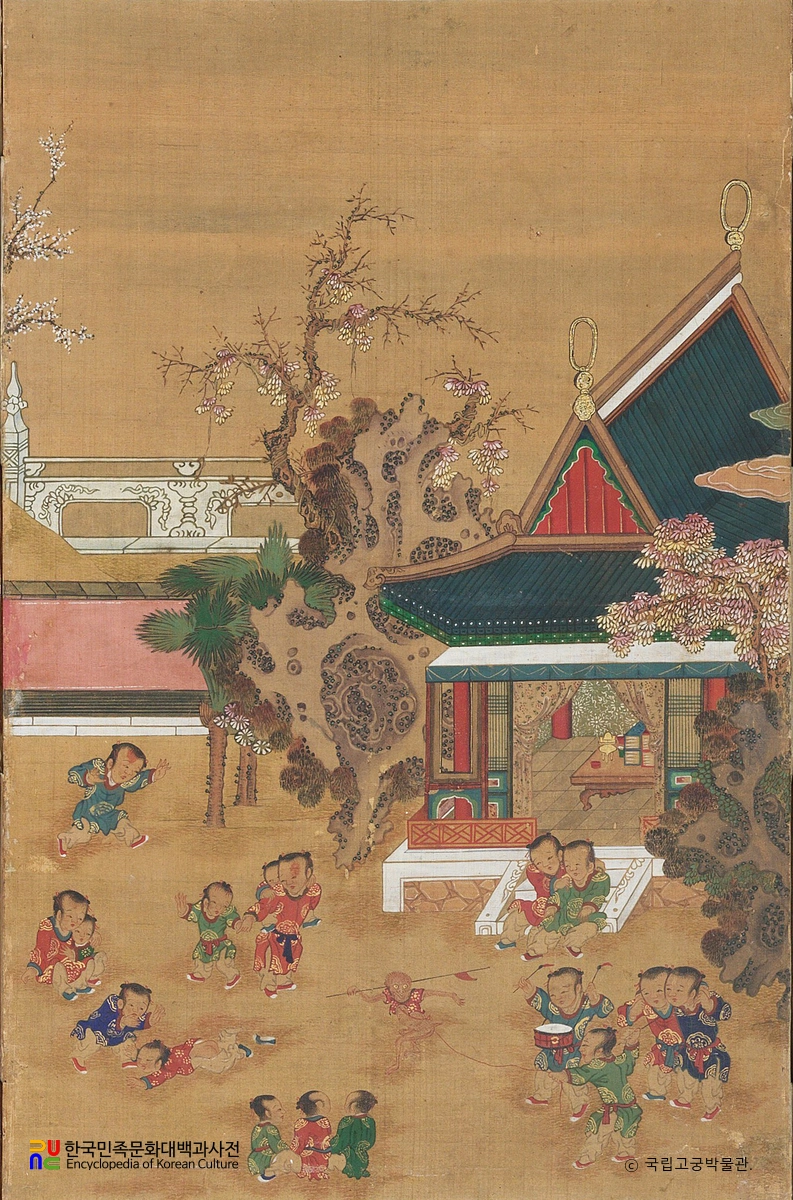 백자도 병풍 제2폭