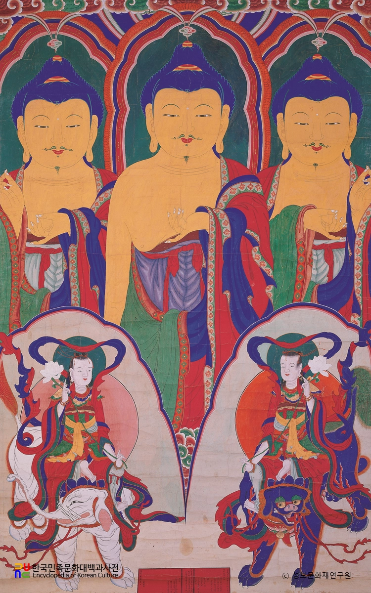 사자암 영산회 괘불도