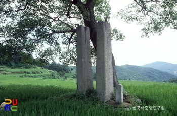 성주 법수사지 당간지주 정측면