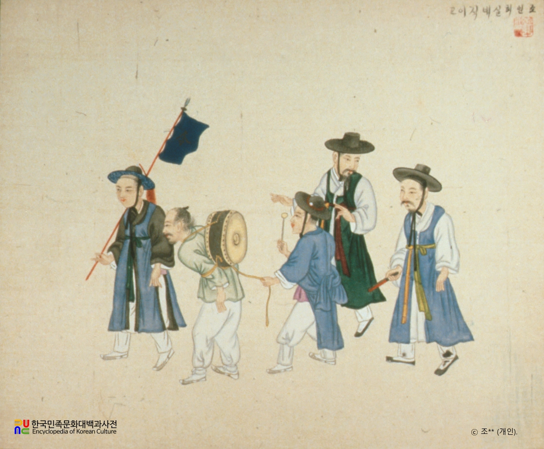 기산풍속도첩 중 죄인회술레