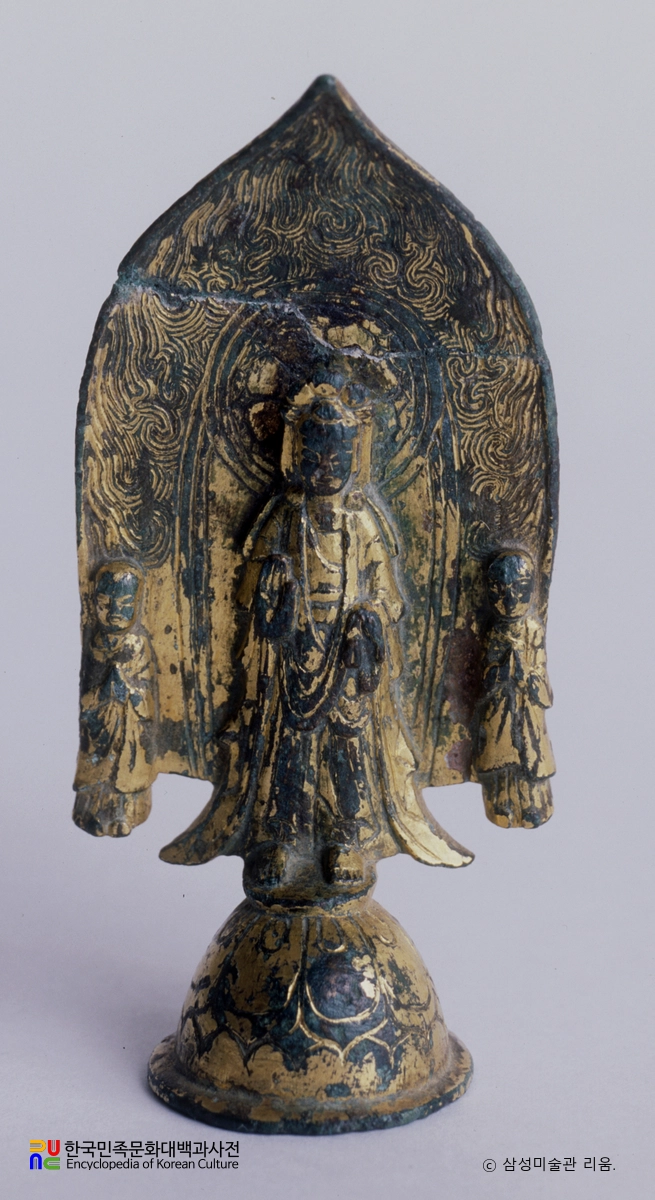 금동보살삼존입상