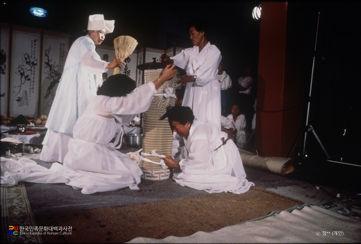 진도 씻김굿 이술털기