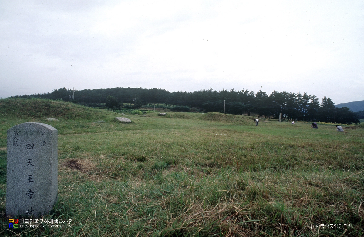 경주 사천왕사지 전경