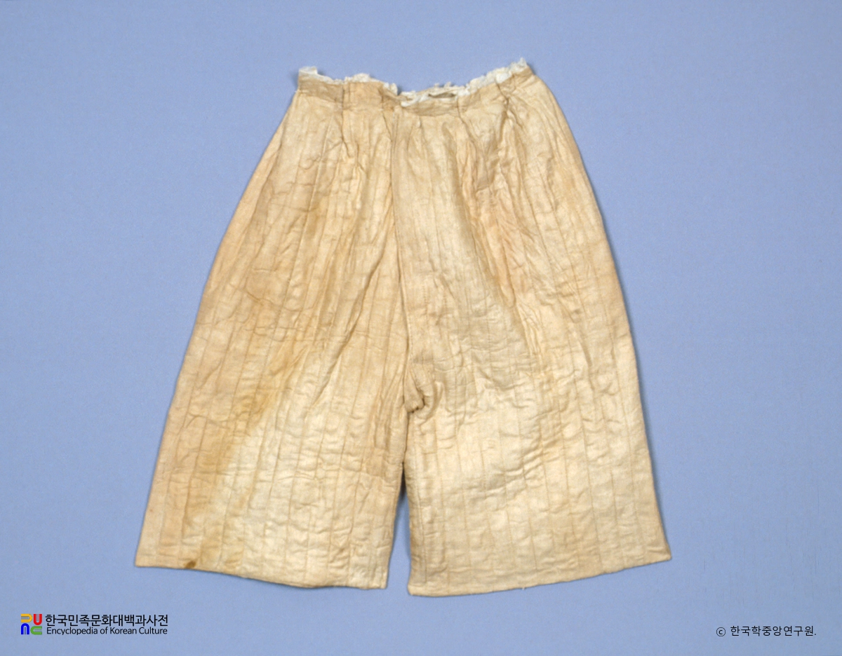 청주 출토 순천김씨 의복 및 간찰 중 명주솜누비바지
