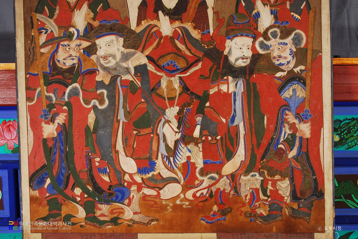 포항 보경사 서운암 후불탱화 및 신중탱화 / 신중탱화