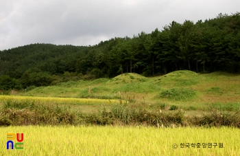 의령 운곡리 고분군 전경