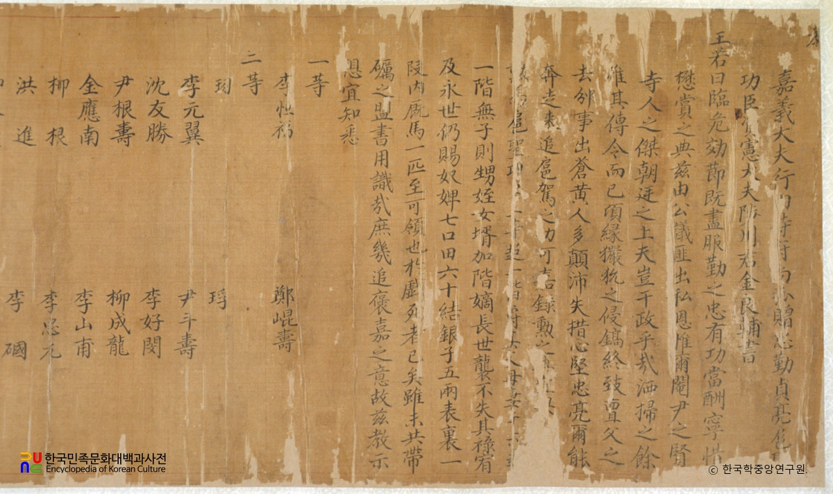 김양보 호성공신록