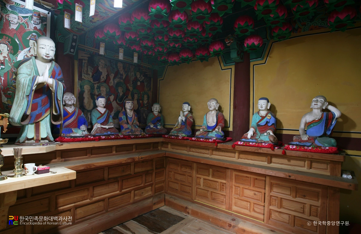 나주 다보사 영산전 소조십육나한좌상 일괄