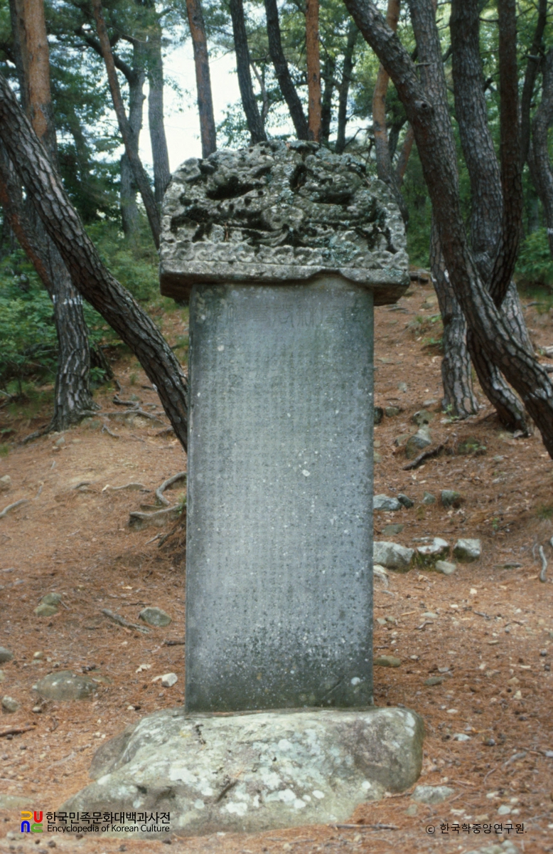 구미 아도화상 사적비 및 도리사 불량답 시주질 비 중 사적비 정면