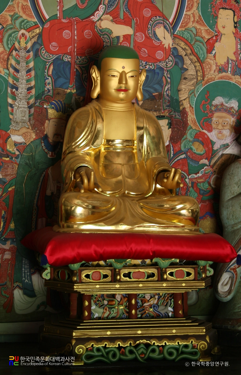 김룡사 명부전 목조지장삼존상 및 제상