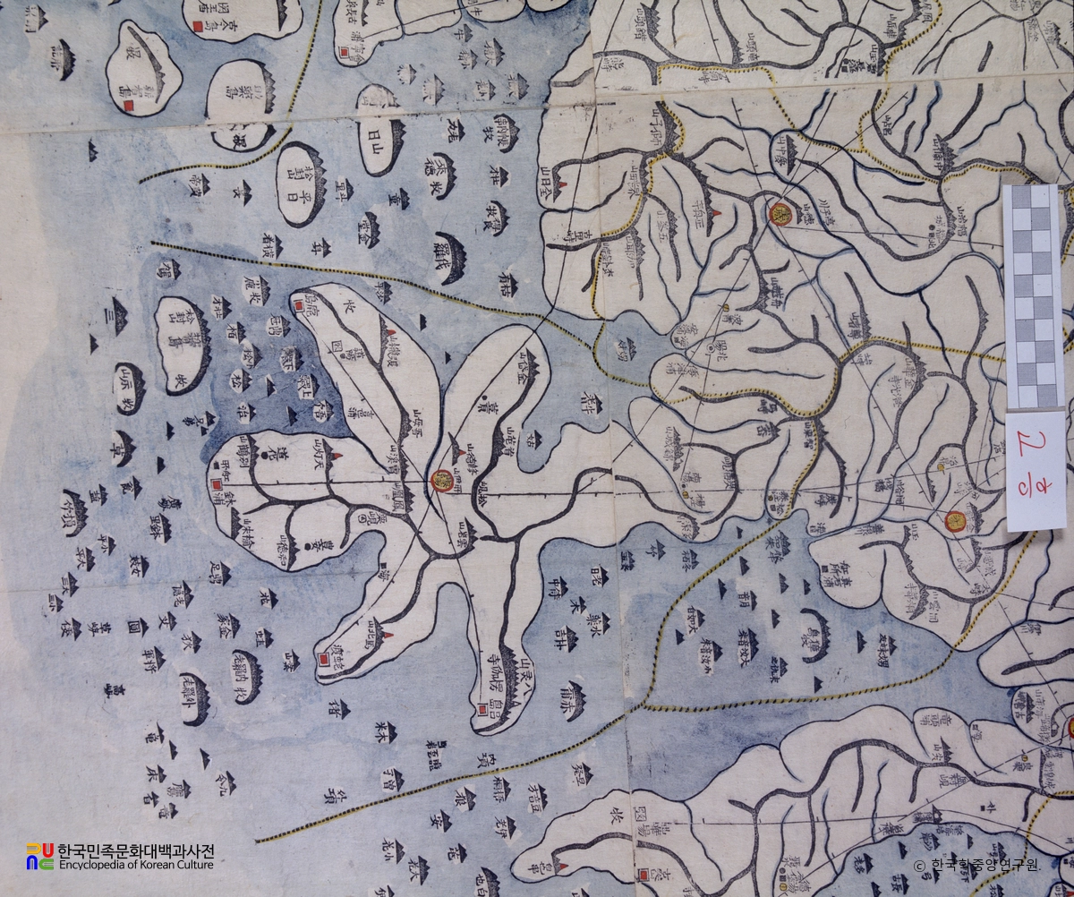 대동여지도 중 전라남도 고흥 부분