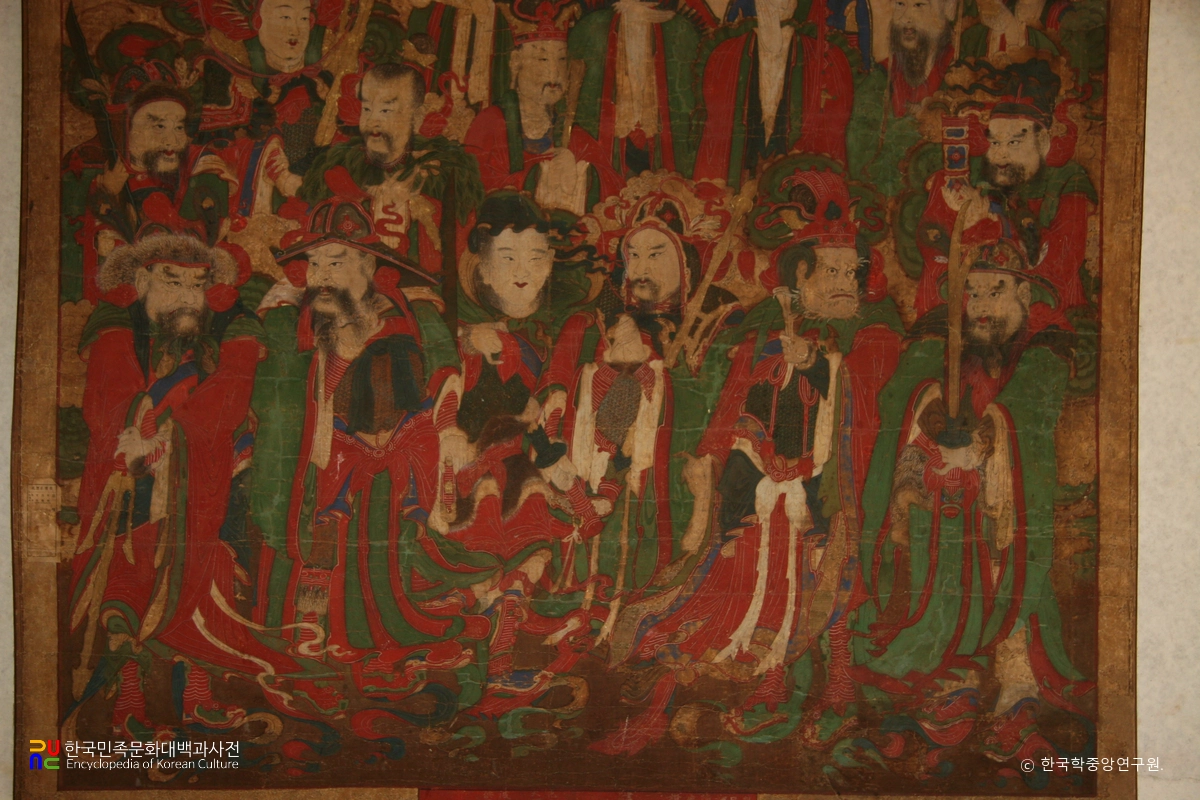 가평 현등사 신중도 / 하단부의 여러 신과 팔부중