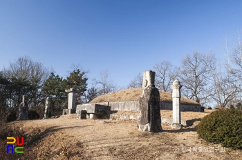 여주 민유중 묘 정측면