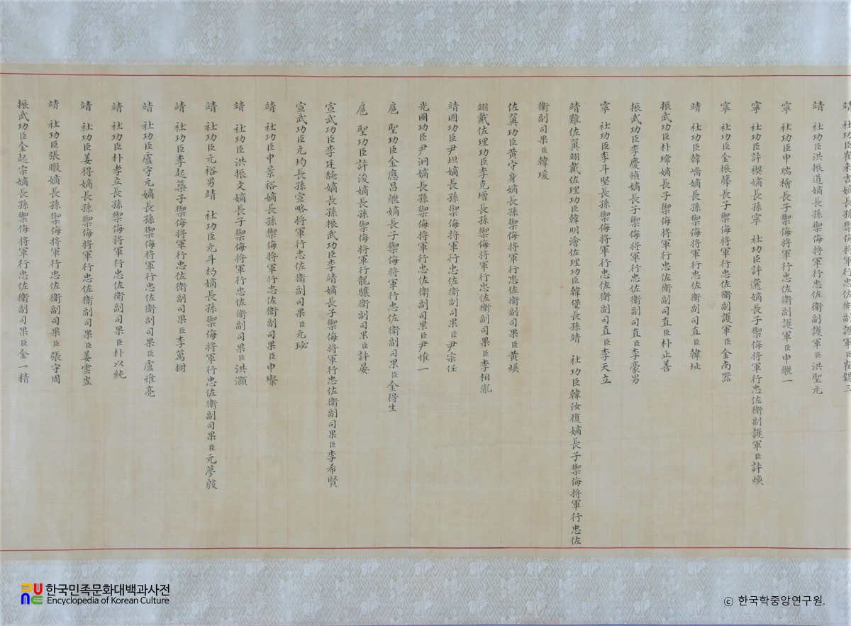 20공신회맹축-보사공신녹훈후