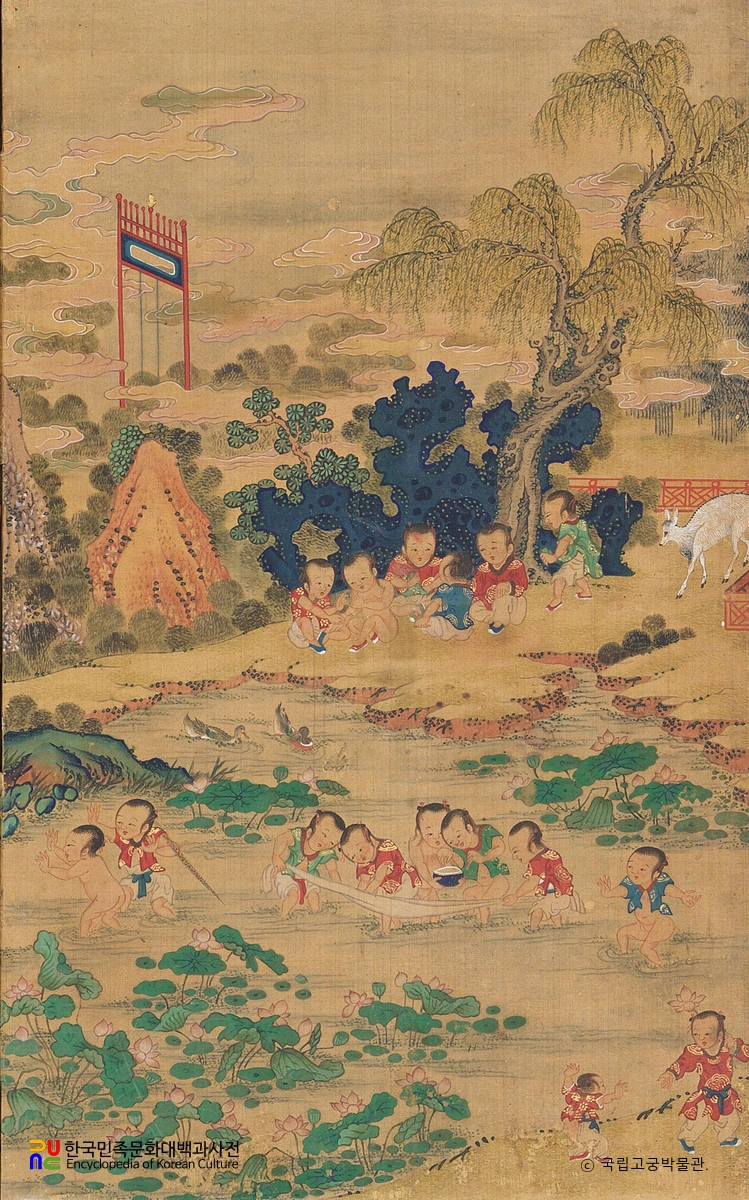 백자도 병풍 제6폭