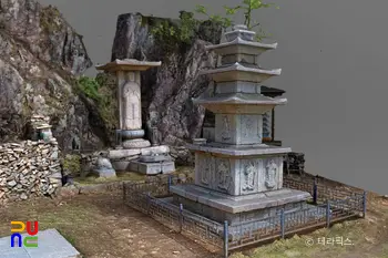 순천 금둔사지 삼층석탑 좌측면(3D)