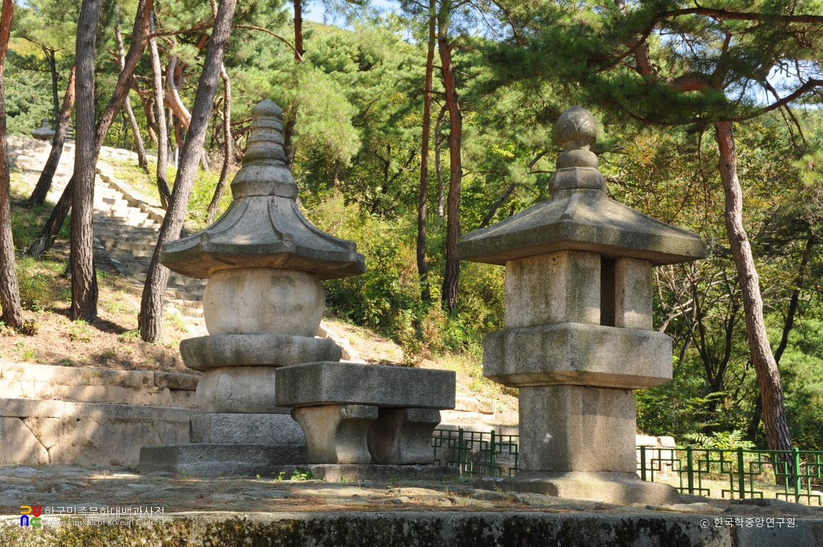 양주 회암사지 지공선사 부도 및 석등