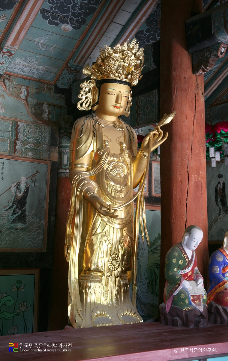 고창 선운사 영산전 목조삼존불상 / 제화갈라