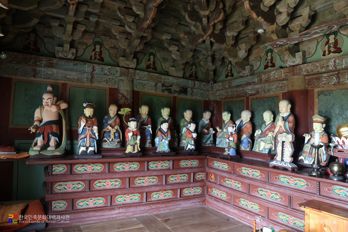 해남 미황사 십육나한상 일괄