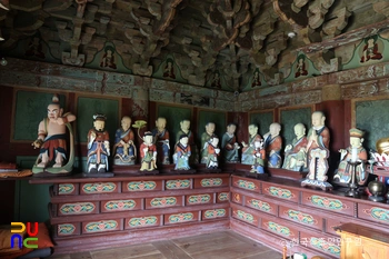 해남 미황사 십육나한상 일괄