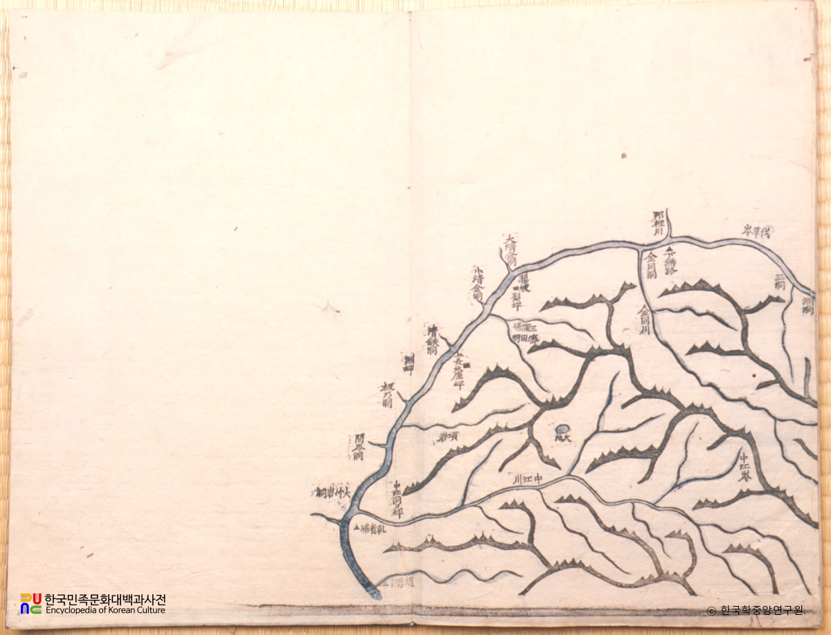 대동여지도 / 중강천, 대지, 금동천