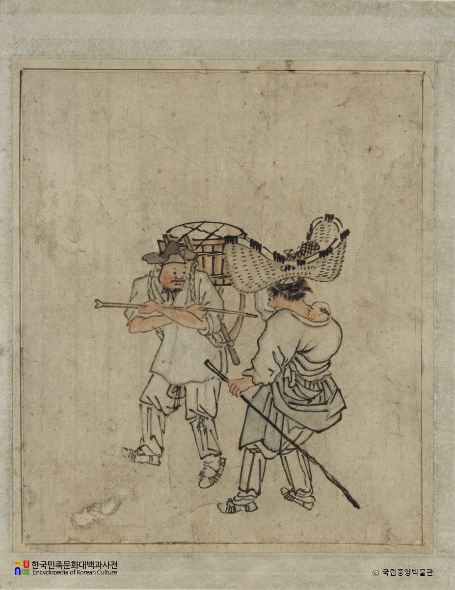 김홍도필 풍속도화첩 중 행상